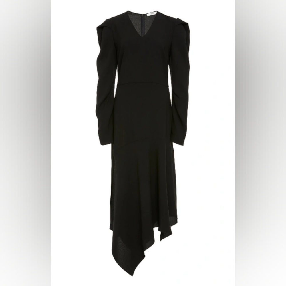 Sz 2 NWT $1995 Yeon Eudora assymetric crepe midi dress